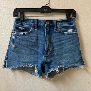 Abercrombie & Fitch high rise denim shorts size 25 / 0